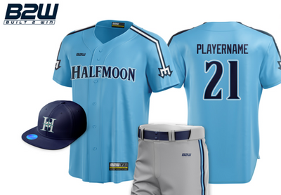 HALFMOON BASEBALL ELITE LIGHTBLUE GAME JERSEY | NAVY NUMBER